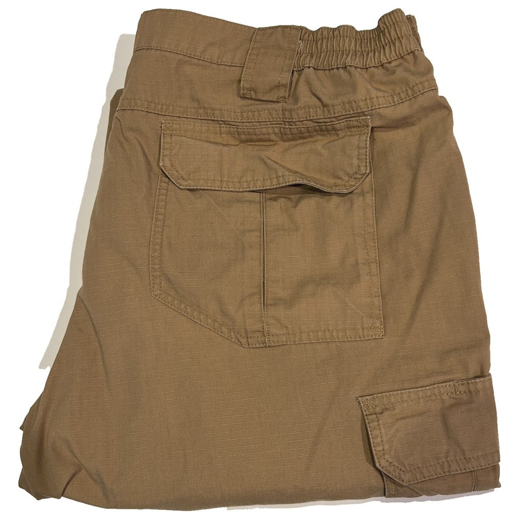 CQR Tactical Cargo Pants 42W 32L Mens Coyote Brown Ripstop Multi-Pocket Workwear